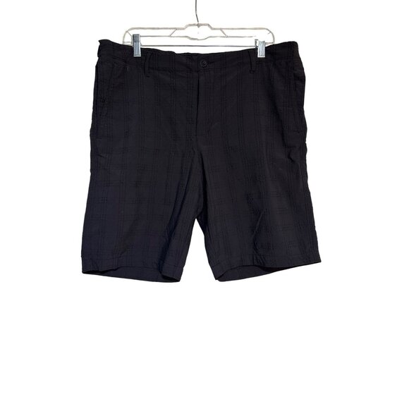 Tommy‎ Bahama Mens Black Plaid Textured Shorts 36 Flat Front - Picture 1 of 7